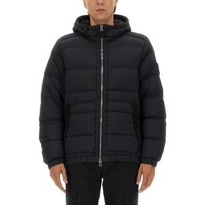 Stone Island Black Padded Down Jacket With Hood - NWT